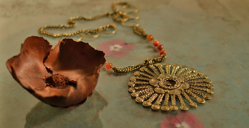 प्रभा ✺ Brass Necklace { 15 }